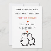 Jij bent mijn pinguïn Valentijnskaart Feestdagenkaart (Voorkant)