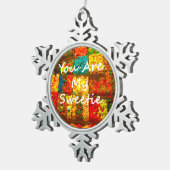 Jij bent mijn schatje tin sneeuwvlok ornament (Rechts)