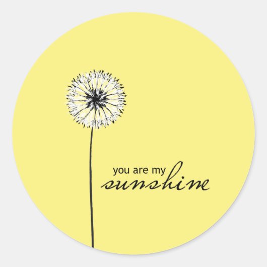 Jij bent mijn Sunshine 01 Ronde Sticker (Voorkant)