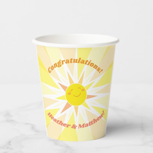 Jij bent mijn Sunshine Baby shower Papieren Bekers (Voorkant)