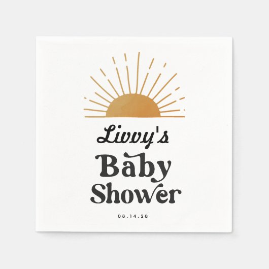 Jij bent mijn Sunshine Baby shower Servet (Voorkant)