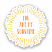 Jij bent mijn Sunshine Bright Waterverf Sticker (Voorkant)