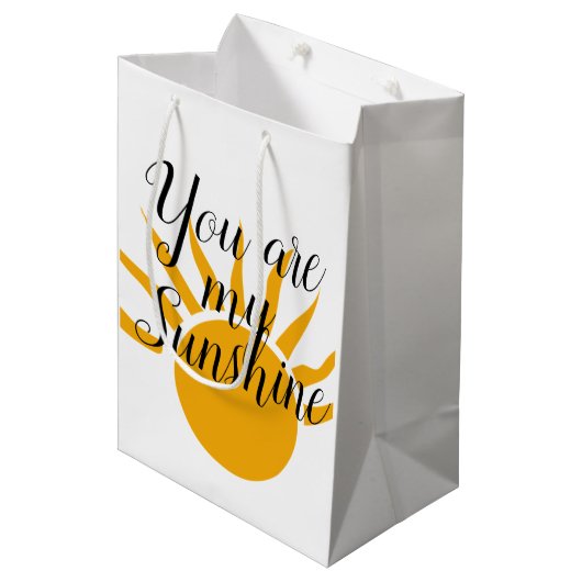 Jij bent mijn Sunshine Gift Bag Medium Cadeauzakje (Voorkant Gekanteld)