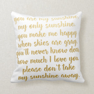 Jij bent mijn Sunshine Lyrics Pillow Kussen