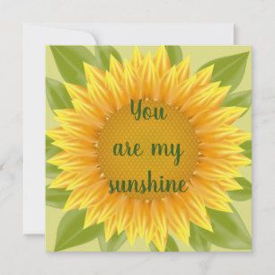 Jij bent mijn Sunshine Sunflower Flower Quote art Kaart