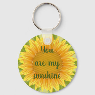 Jij bent mijn Sunshine Sunflower Flower Quote art Sleutelhanger