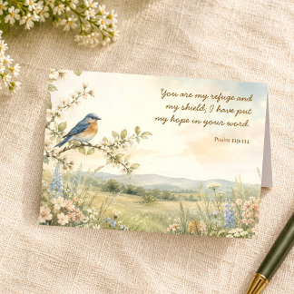 Jij Bent Mijn Toevlucht Psalm 119:114 Christelijk Kaart