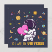 Jij bent mijn universum - Schattigee astronaut hou (Voorkant / Achterkant)