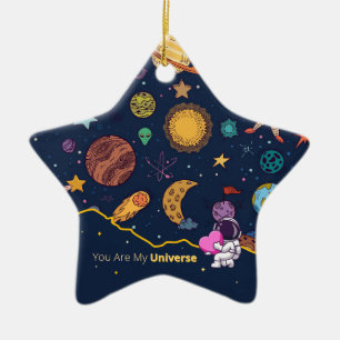 Jij bent mijn universum - Schattigee liefde in de Keramisch Ornament