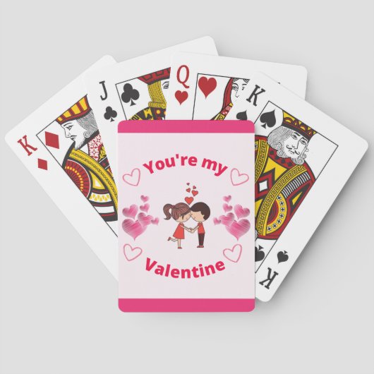 Jij bent mijn Valentijn Pokerkaarten (Achterkant)