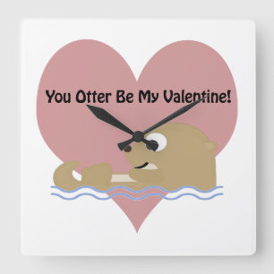 Jij bent mijn Valentijn Vierkante Klok