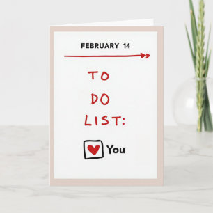 Jij Bent Mijn Valentijnsdag Takenlijst Kaart
