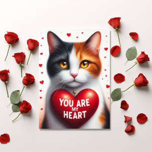 Jij Bent Mijn Valentijnshart Gedicht Calico Kat Feestdagenkaart