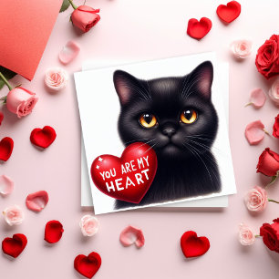 Jij Bent Mijn Valentijnshart Gedicht Zwarte Kat Va Kaart
