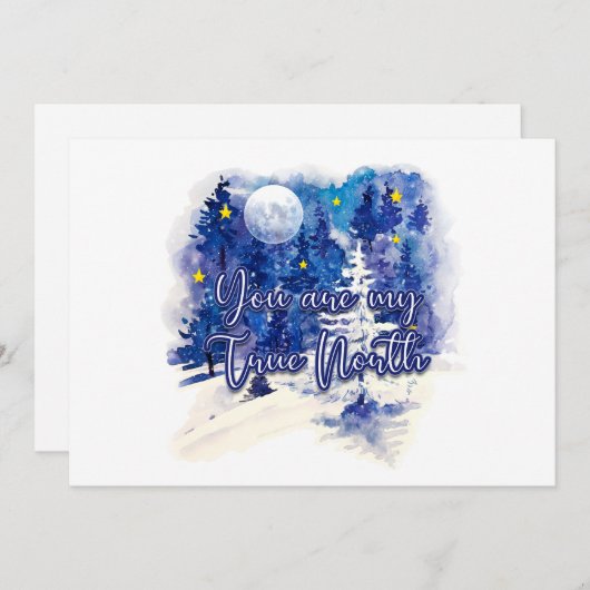 Jij bent mijn ware noorden feestdagenkaart (Voorkant / Achterkant)