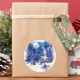 Jij bent mijn ware noorden ronde sticker