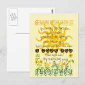 Jij bent mijn zonneschijn... briefkaart (Voorkant / Achterkant)