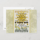 Jij bent mijn zonneschijn briefkaart (Voorkant / Achterkant)