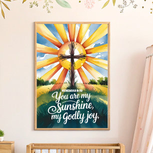 Jij Bent Mijn Zonneschijn Christelijke Kinderkamer Poster