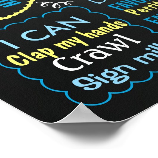 Jij bent mijn zonneschijn eerste verjaardagskaartj poster (Hoek)