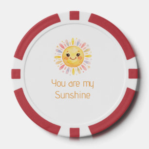 jij bent mijn zonneschijn gele oranje zonnestralen poker chips