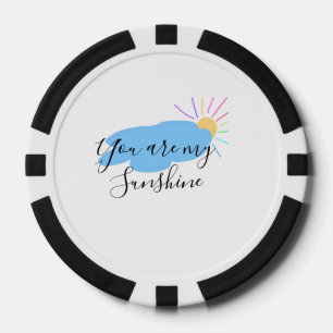 jij bent mijn zonneschijn gele oranje zonnestralen poker chips