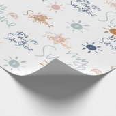 Jij bent mijn zonneschijn in aardse tinten cadeaupapier (Hoek)