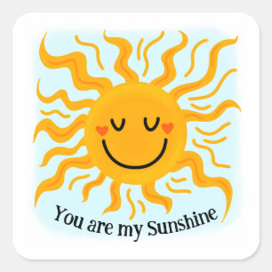 Jij bent mijn zonneschijn leuke sticker set