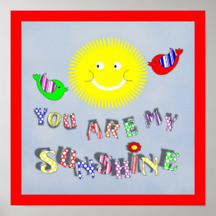 Jij Bent Mijn Zonneschijn Mooie Kinderkamer Decora Poster