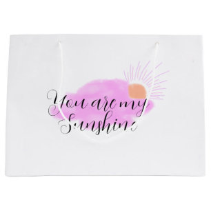 jij bent mijn zonneschijn roze paarse zonnestralen groot cadeauzakje