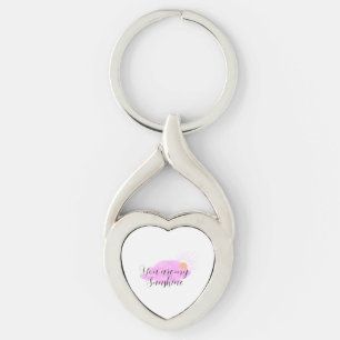 jij bent mijn zonneschijn roze paarse zonnestralen sleutelhanger
