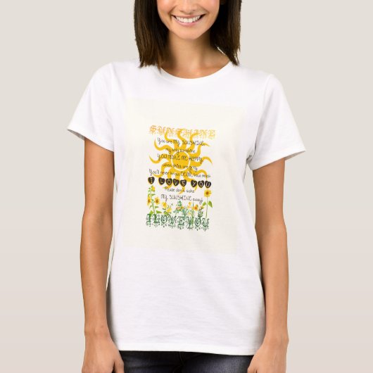 Jij bent mijn zonneschijn. t-shirt (Voorkant)