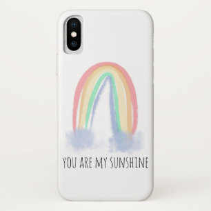 Jij bent mijn zonneschijn waterverf geschilderde r iPhone x hoesje