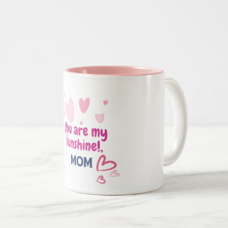 Jij bent mijn zonnetje, mam tweekleurige koffiemok