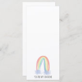 Jij bent mijn zonnige waterverf geschilderde regen menu (Voorkant / Achterkant)