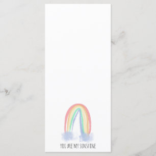 Jij bent mijn zonnige waterverf geschilderde regen menu