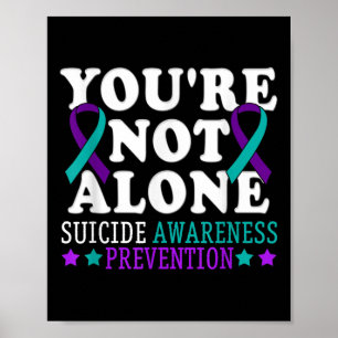 Jij Bent Niet Alleen Depressie Zelfmoordpreventie Poster