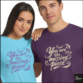 Jij Bent Ontbrekende Deel Grunge Script T-shirt