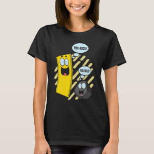 Jij bent rock Jij bent de baas Memes Liniaal e T-shirt