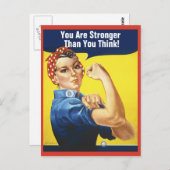 Jij bent sterker dan je denkt Rosie Briefkaart (Voorkant / Achterkant)