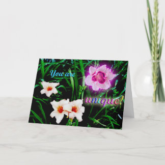 "Jij bent uniek!" verjaardagskaart Kaart