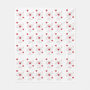 Jij Bent Van Mij Minimalistische Hart Lijnkunst Fleece Deken