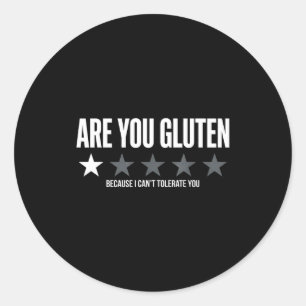 Jij bevat gluten omdat ik jou niet kan uitstaan gr ronde sticker