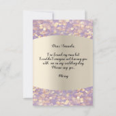 Jij Bruidsmeisje Glitter Princess Jurk Paars Kaart (Achterkant)