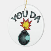 Jij Da Glitter Bomb Keramisch Ornament (Links)