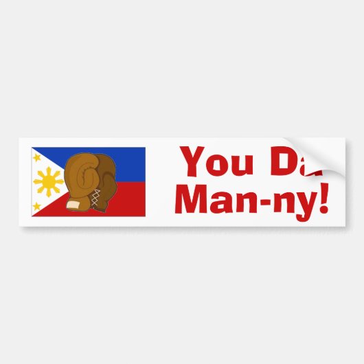 Jij Da Man-ny. Bumpersticker (Voorkant)