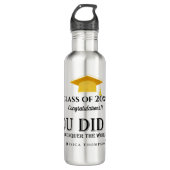 JIJ DEED IT Fotoklas van 2025 Afstuderen Waterfles (Voorkant)