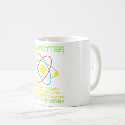 Jij doet ertoe Wetenschap Studeren Atoom Wetenscha Koffiemok (Voorkant rechts)
