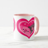 Jij en ik (Cartoon varkens) Mok (Voorkant rechts)