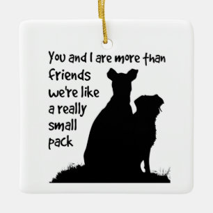 Jij en ik Meer dan Friends Small Pack Honden Keramisch Ornament